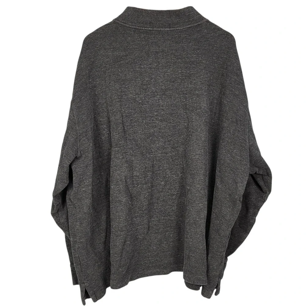 Polo Ralph Lauren 1/4 Zip Pullover Mens 4XB Dark Gray Sweater Long Sleeve Cotton